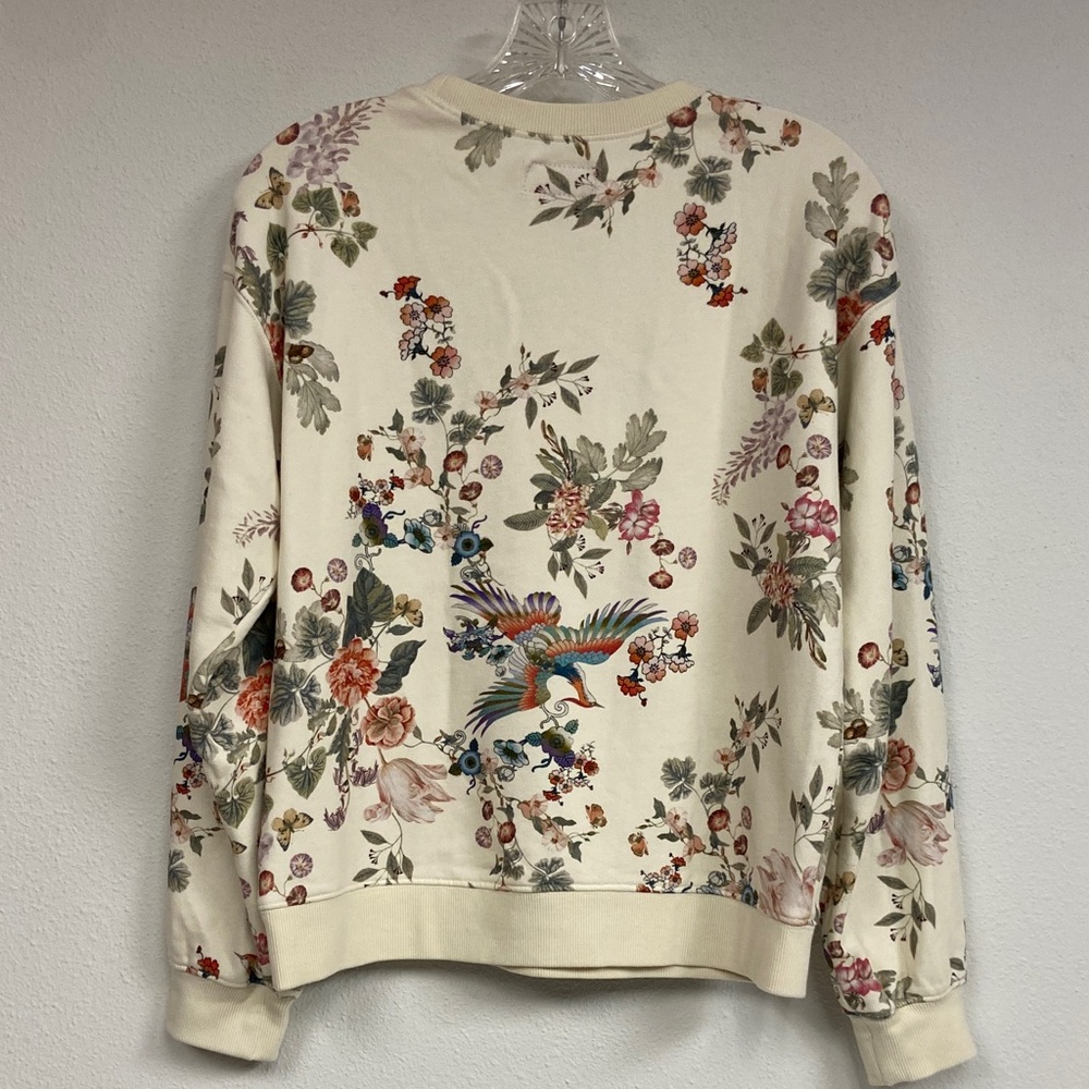 Johnny Was Floral Bird Cream Sweatshirt Size XS - Picture 7 of 15